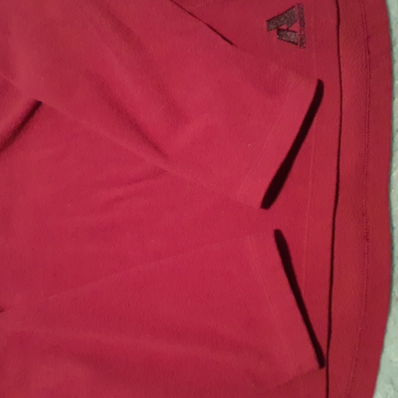 Eddie Bauer Ascent Burgundy 1/4 zip Fleece Pullover - Picture 2 of 3